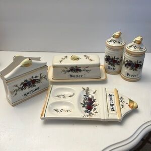 Italia by Arnart Creation Japan Salt Pepper Butter Dish Napkin Holder Spoon Rest